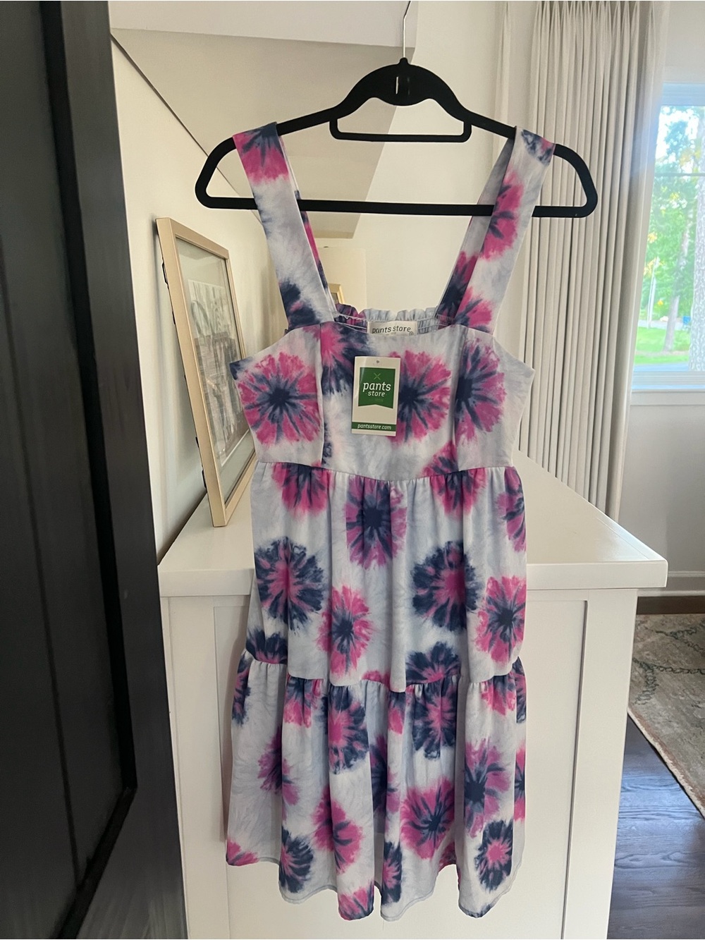 Women’s Pink & Navy Tie-Dye Mini Dress